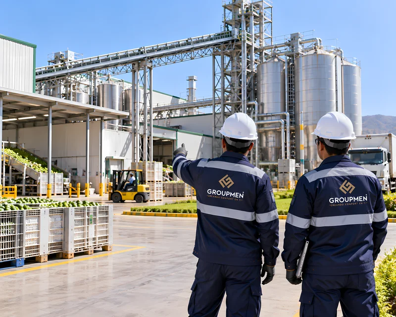 Planta agroindustrial con sistema de puesta a tierra en silos y equipos