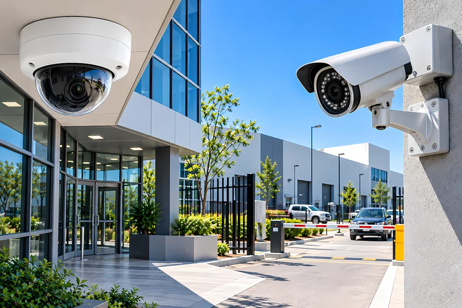 Cámaras IP vs analógicas instaladas en una empresa para videovigilancia