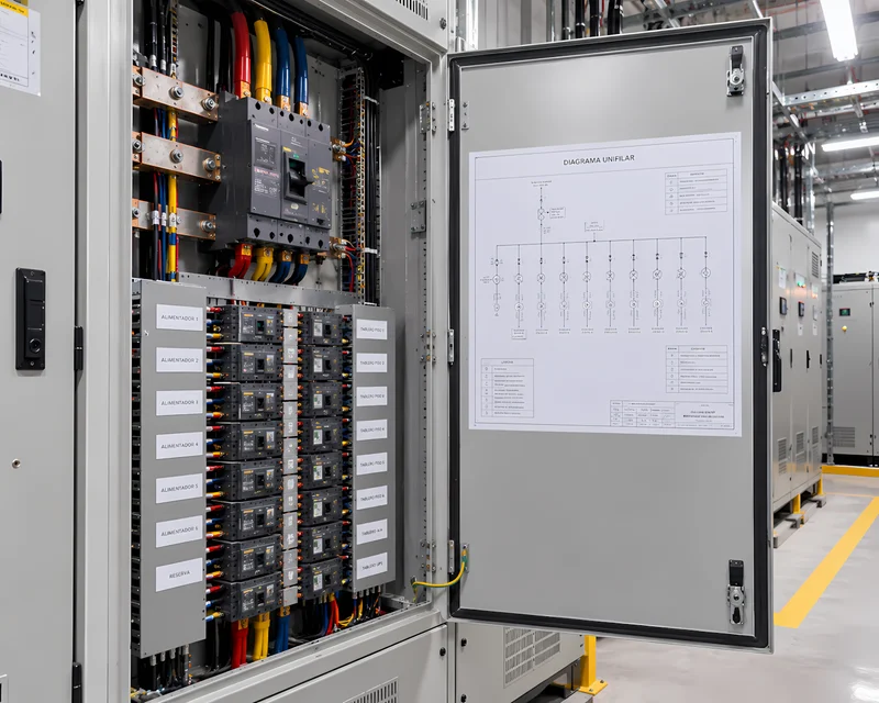 Tablero eléctrico de una planta industrial incluido en la memoria descriptiva de instalaciones eléctricas