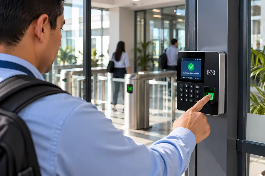 Lectores biométricos para empresas: instalación y mantenimiento para control de acceso y asistencia.