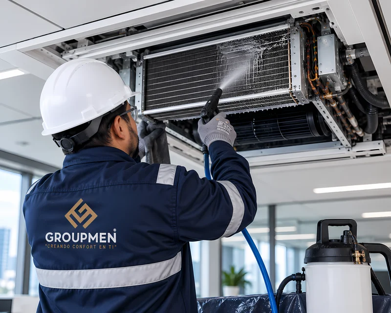 Limpieza de serpentines de fan coil para mejorar rendimiento térmico
