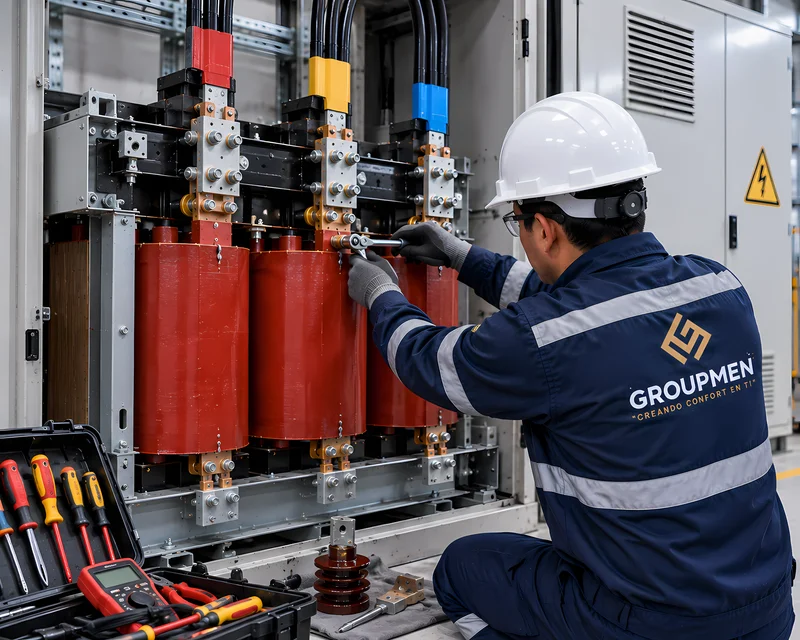 Mantenimiento correctivo de transformador eléctrico