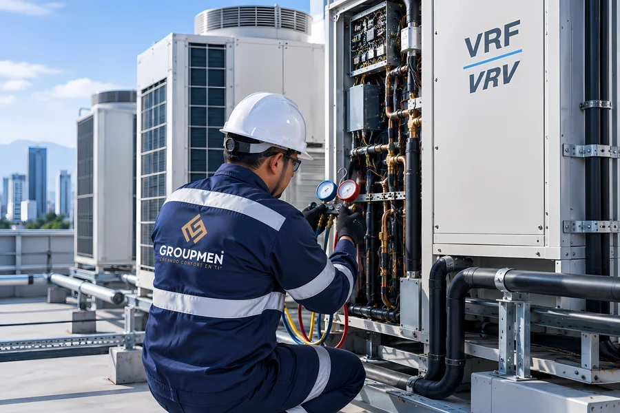 Mantenimiento especializado de sistemas VRF/VRV para empresas. Evita fallas y reduce el consumo energético.