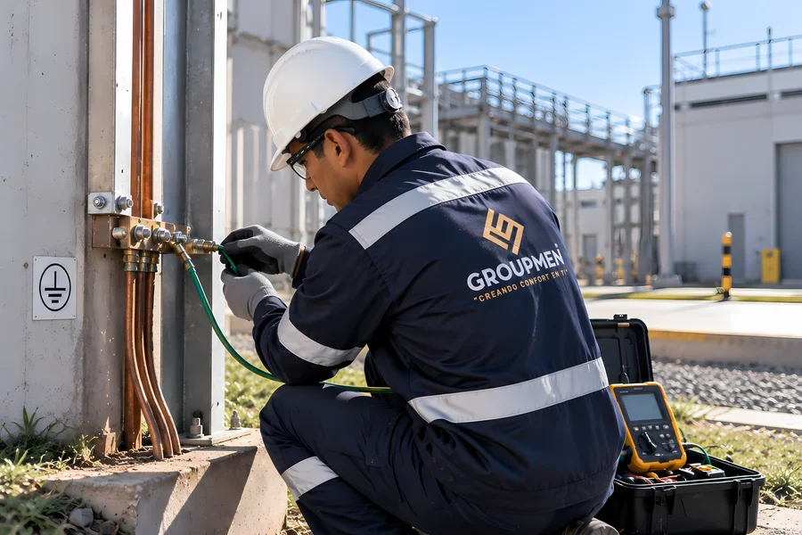Medición de pozo a tierra para empresas e industrias, con equipos certificados y resultados según norma.