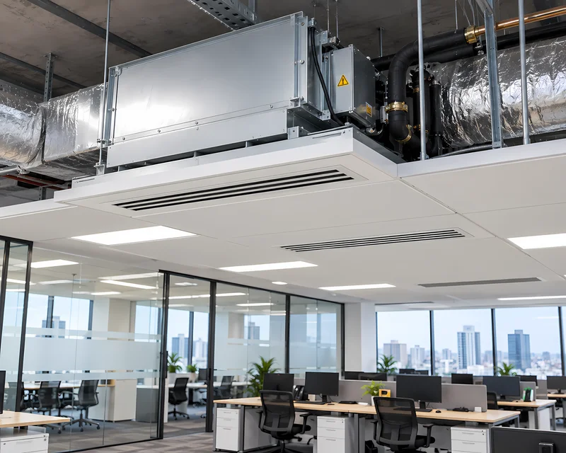 Sistema centralizado de climatización en oficina corporativa