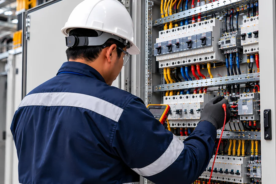 Supervisando proyectos eléctricos para empresas en una planta industrial
