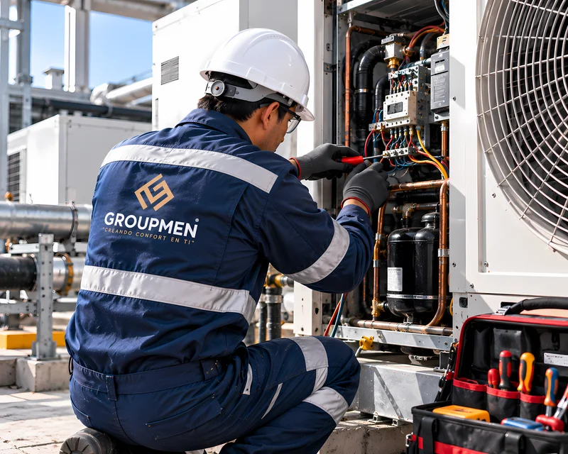 Reparación correctiva urgente de equipo de aire acondicionado