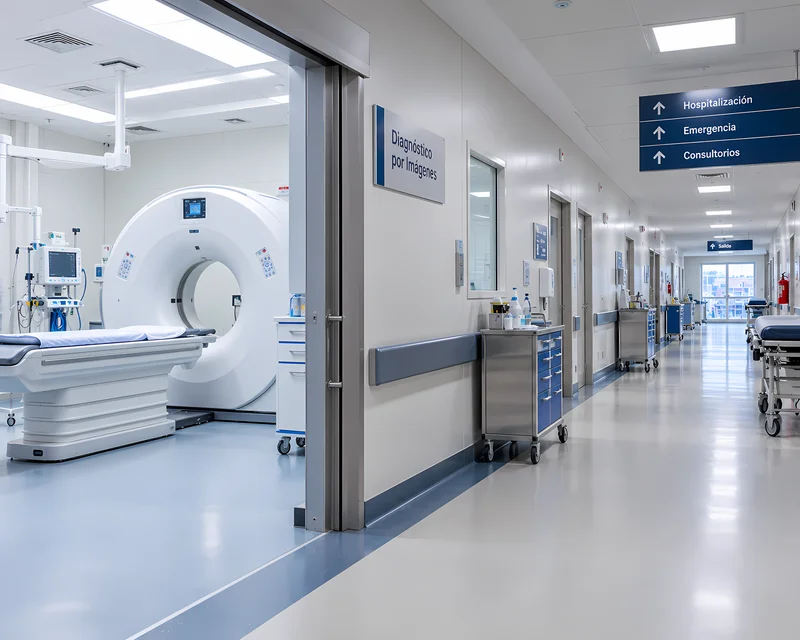 Equipos médicos sensibles en una clínica que requieren un suministro eléctrico estable y confiable