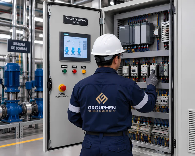 Mantenimiento de tablero de control industrial