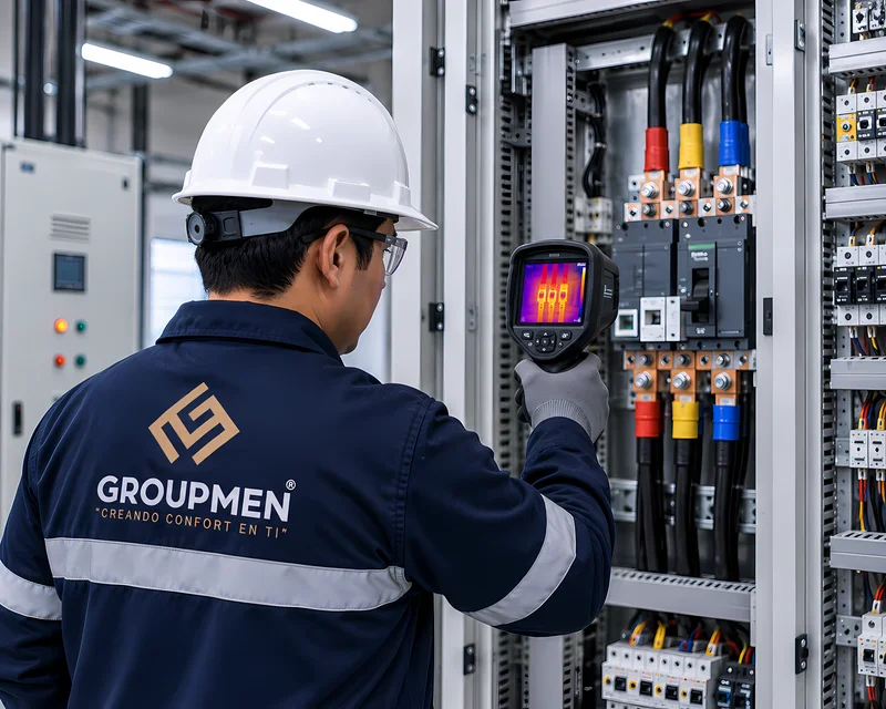 Termografía de tablero eléctrico para detectar puntos calientes