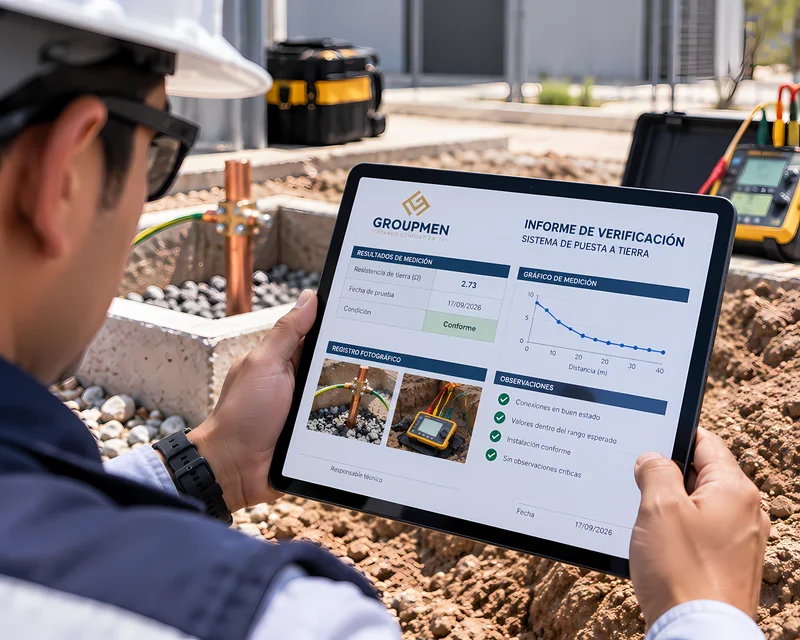 Informe de verificación y pruebas del sistema de puesta a tierra en tablet